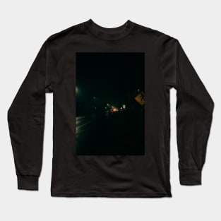 Rainy Evening on Streets of Tracadie, New Brunswick Canada Long Sleeve T-Shirt